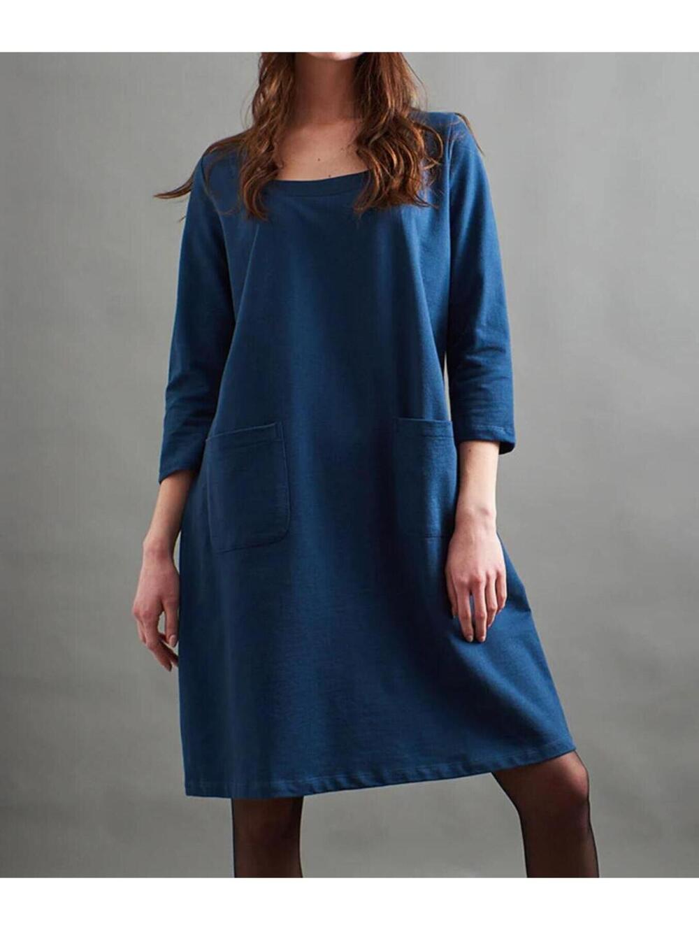 NWT MATA TRADERS sylvan shift dress in Blue size Small